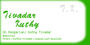tivadar kuthy business card
